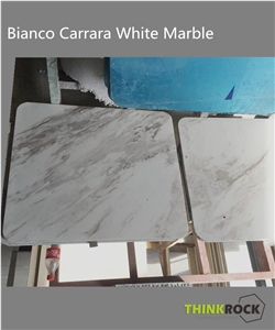 Carrara White Marble with Honecomb Backed Tabletop