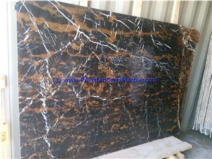 Black and Gold Fine Quality Marble Slabs