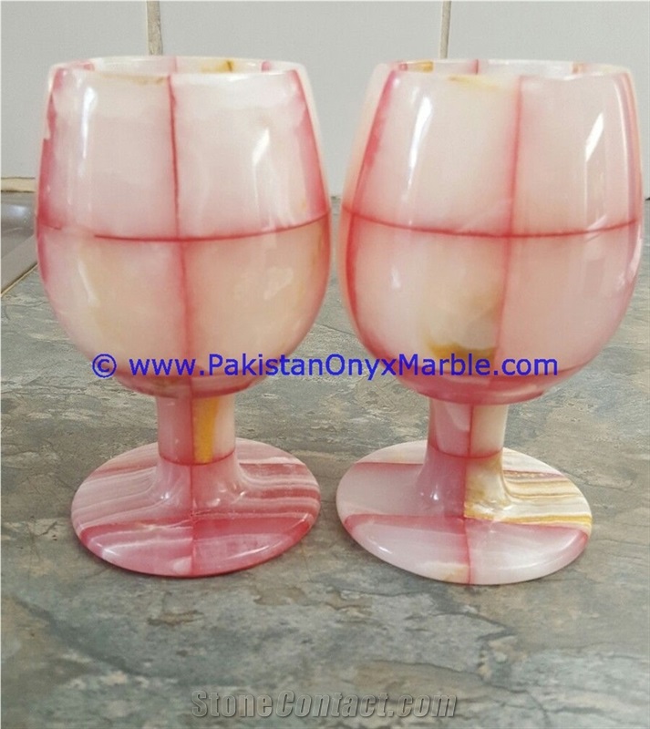 Colored Onyx Wine Sherry Glasses