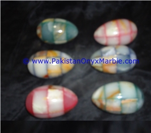 Colored Patchwork Tukri Onyx Eggs