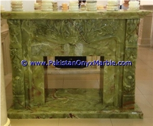 Dark Green Onyx Fireplace for the Home