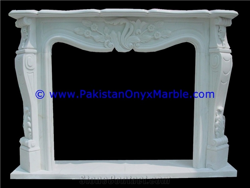 Fine Quality Marble Fireplaces Ziarat White