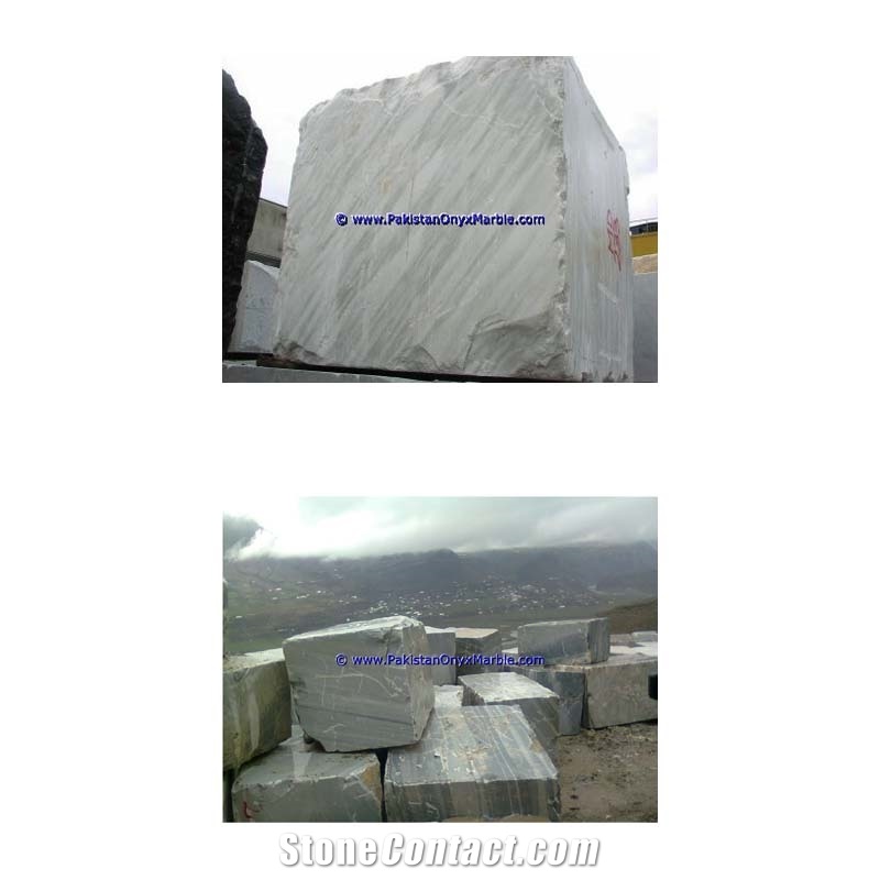 Fine Quality Natural Marble Blocks Ziarat Gray