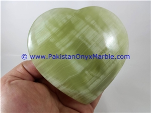 Green Onyx Handcarved Heart