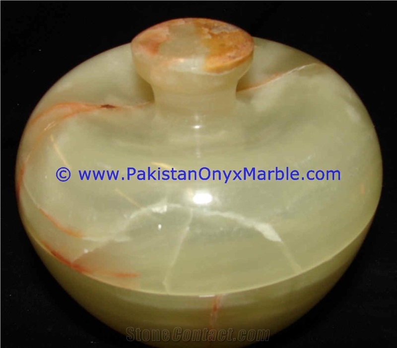 Green Onyx Jars Trinket Container