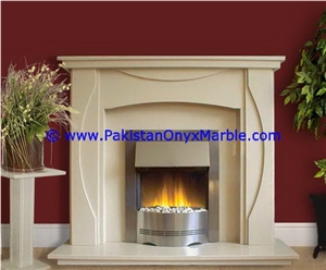 High Quality Fireplaces Beige Cream Marble