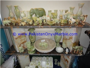 Light Green Onyx Memorial Flower Vases