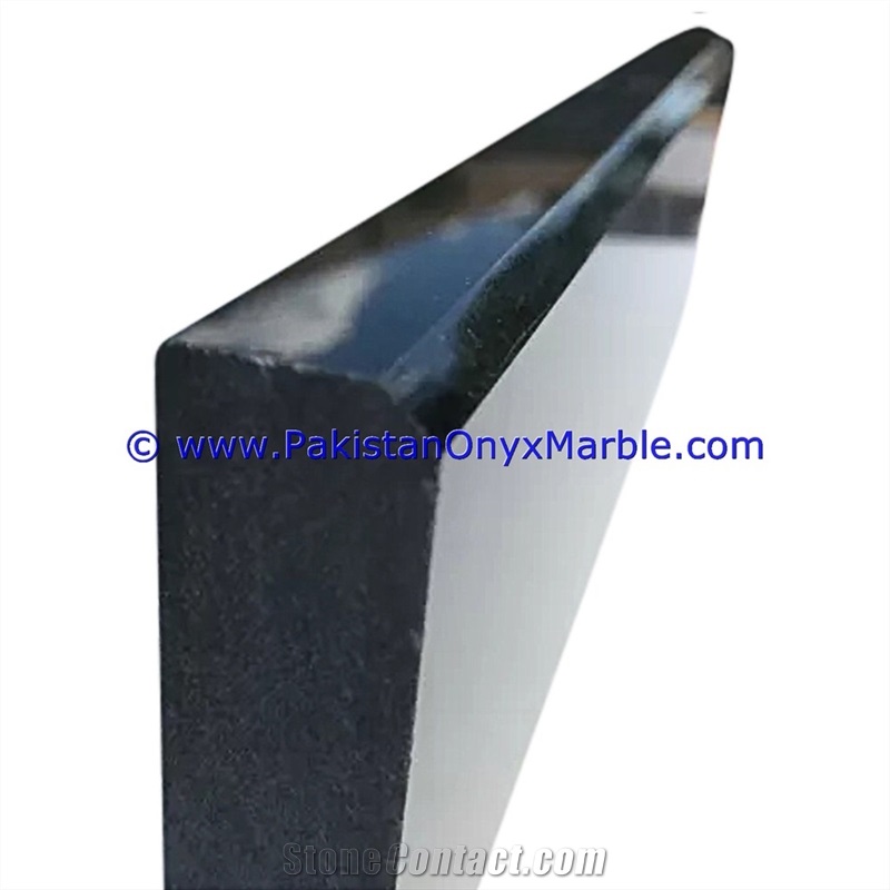 Marble Molding Baseboard Black and Gold Jet Black