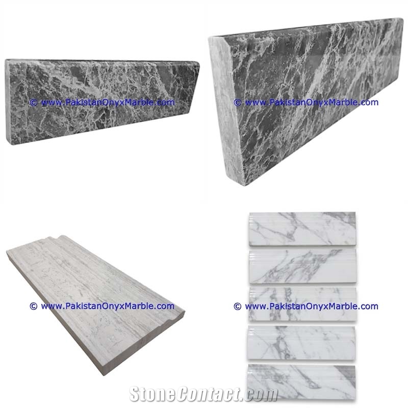 Marble Molding Baseboard Ziarat Gray Sunny Gray