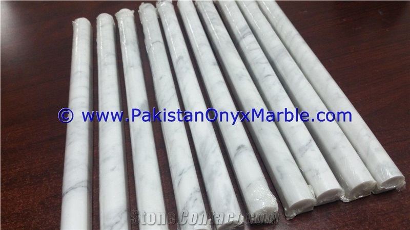 Marble Molding Pencil Liner Ziarat Carrara White