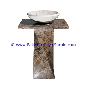 Marble Pedestals Sinks Basins Pietra Brown