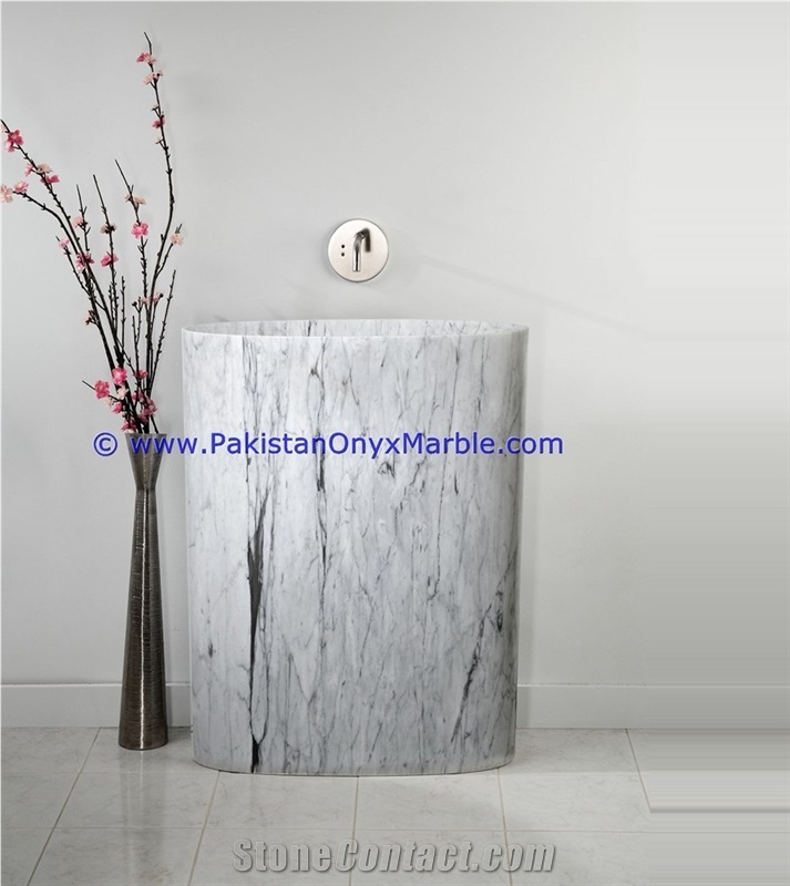 Marble Pedestals Sinks Basins Ziarat White