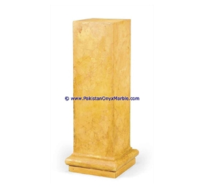 Marble Pedestals Stand Display Indus Gold
