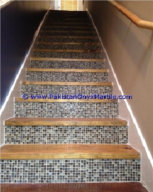 Marble Stairs Steps Mosaic Stair Riser