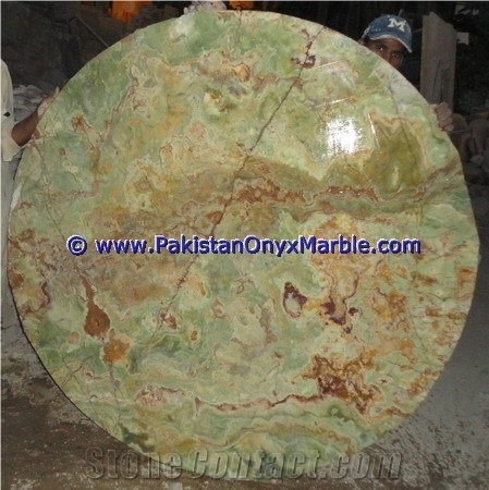 Multi Green Onyx Round Table Top
