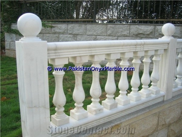 Natural Color Marble Balustrade Ziarat White