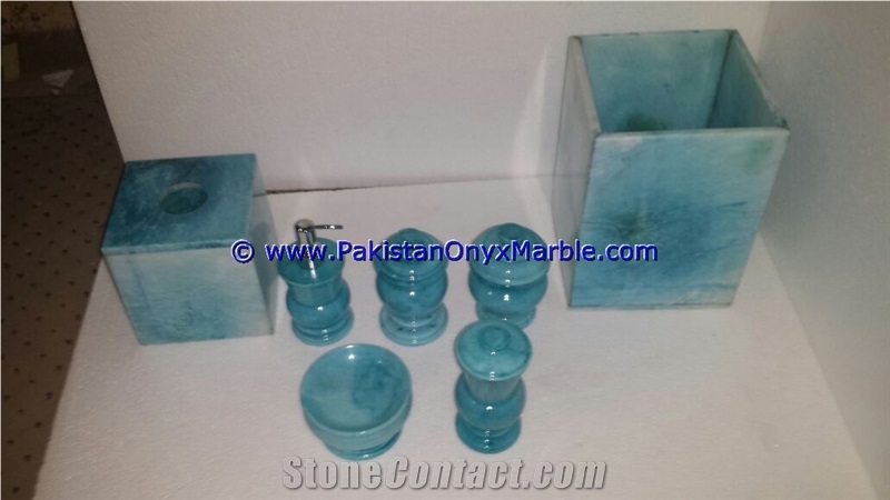 Natural Marble Bathroom Accessories Colored