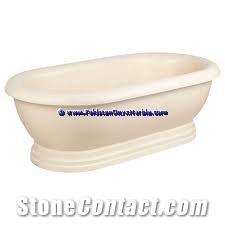 Natural Marble Bathtub Natural Stone Cream