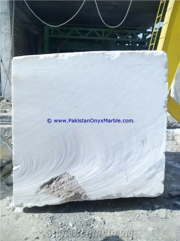 Natural Marble Blocks Ziarat White Carrara White