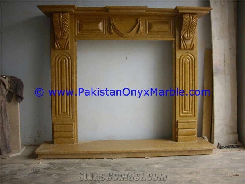 Natural Marble Fireplaces Indus Gold