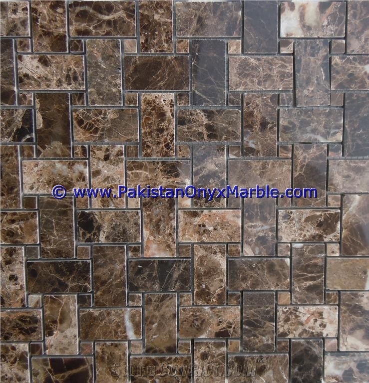 Natural Marble Mosaic Tiles Pietra Brown