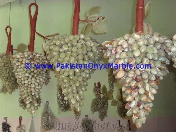 Onyx Grapes Bunches Cluster Handcarved