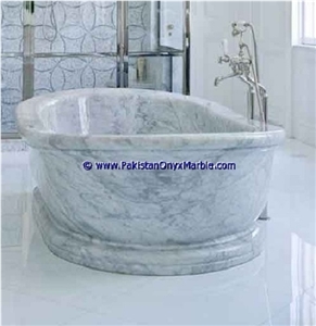 Pure Marble Bathtub Natural Stone Ziarat White