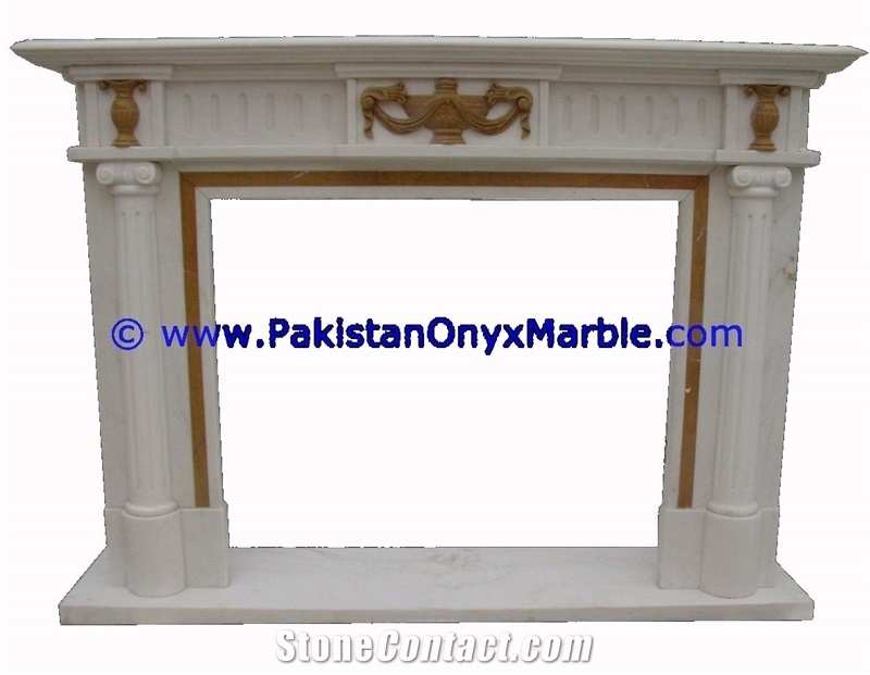 Top Sealing Marble Fireplaces Multi Stone