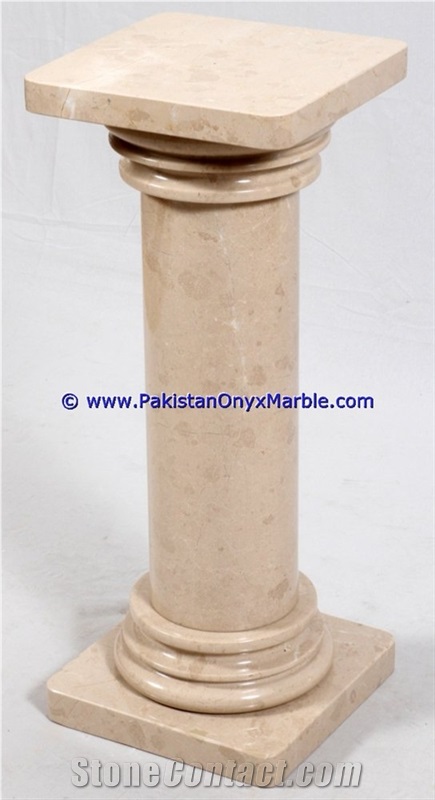 Verona Beige Marble Pedestals Stand Display