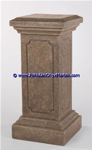 Verona Beige Marble Pedestals Stand Display