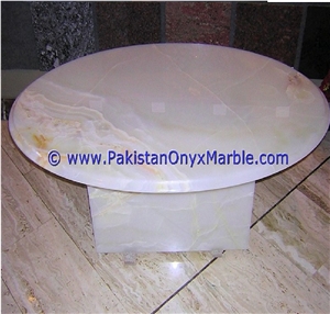 White Onyx Dining Table Tops Coffee Tables