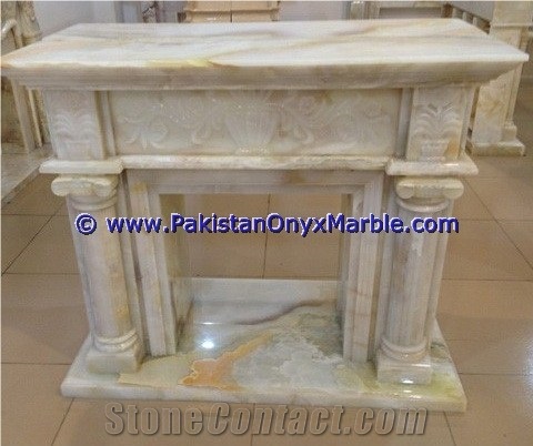 Wide Variety Of Fireplaces White Onyx