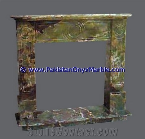 Wide Variety Of Multi Green Onyx Fireplace