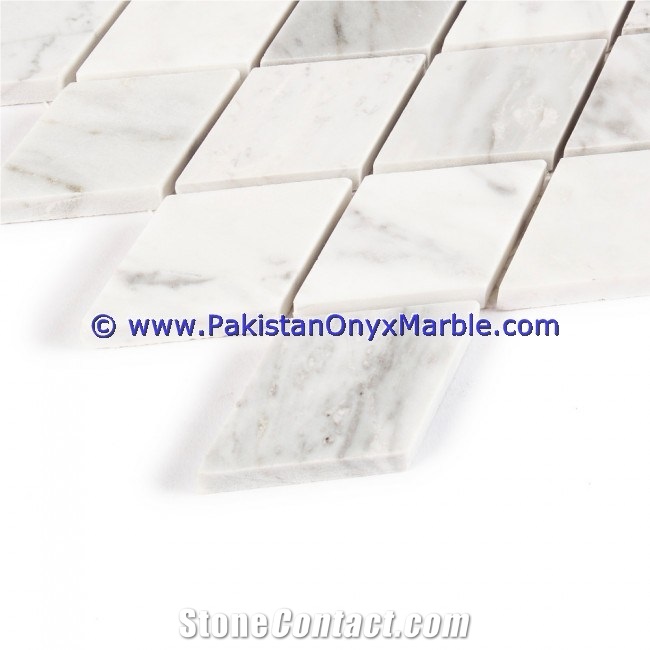 Ziarat White Marble Mosaic Tiles Ziarat Carrara White Diamond