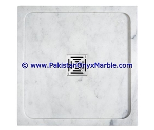 Ziarat White Marble Shower Tray Bathroom Decor