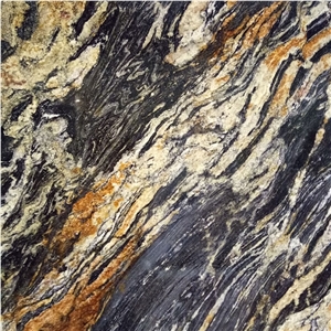 Black Megema Quartzite Natural Quartzite Stone Slabs