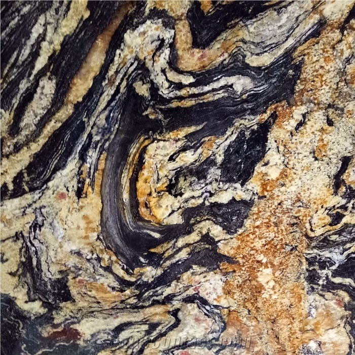 Black Megema Quartzite Natural Quartzite Stone Slabs