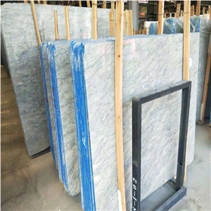 China Azur Blue Marble Stone Slabs and Tiles