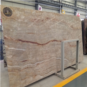 China Brown Wood Veins Marble Stone Slabs
