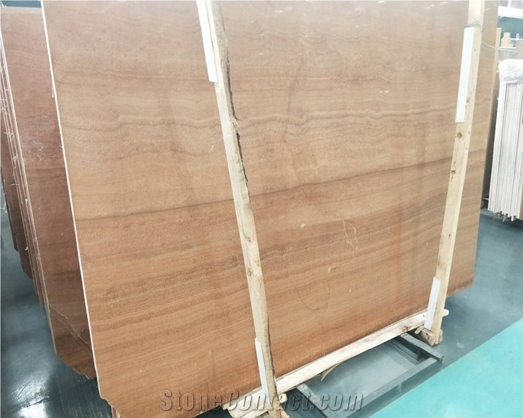 China Polished Brown Imperial Wood Vein Marble