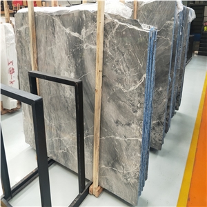 China Romantic Grey Marble Stone with White Lines