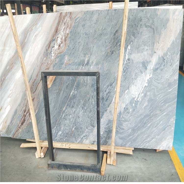 China Supplier Blue Bayrou Marble Stone Slabs