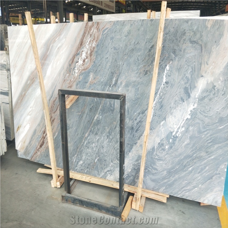 China Supplier Blue Bayrou Marble Stone Slabs