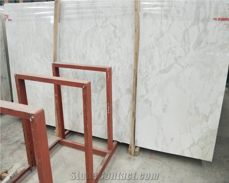 China White Cary Ice Marble Stone Slab
