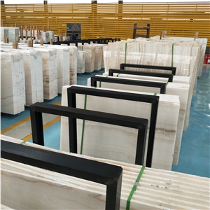 China White Marble with Straight Veins Slabs