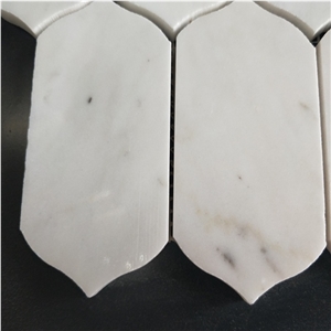 Chinese Cheaper Snow White Marble Mosaic Tiles
