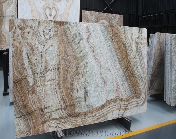 Chinese Supplier Coral Jade Marble Slabs