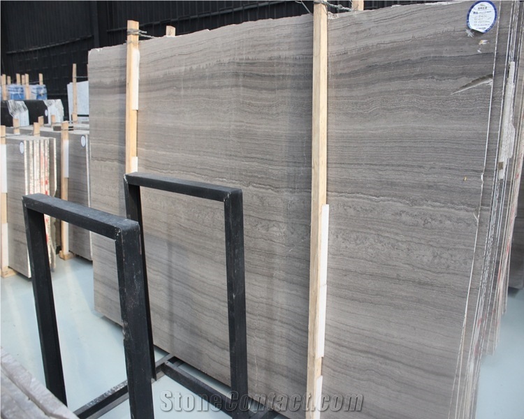 Coffee Brown Wooden Marble Slabs for Tables