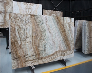 Coral Onyx Slabs for Room Wall Panels Good Price