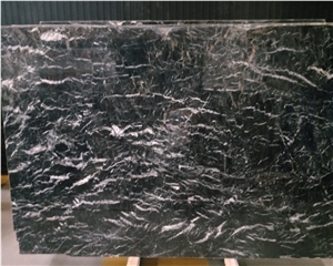 Italy Black Caronica Marble Slabs for Worktop